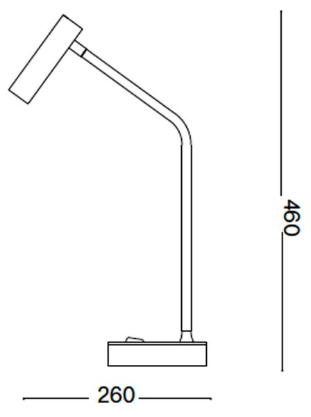 Ideal lux Easy LED stolní svítidlo Zlatá