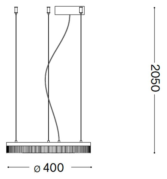 Ideal lux Crown LED kruhové závěsné svítidlo ⌀40cmBílá