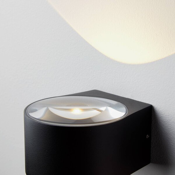 LOOM DESIGN Frey LED nástěnné svítidlo IP65 2x6W černé, Černá, Hliník, Moderní