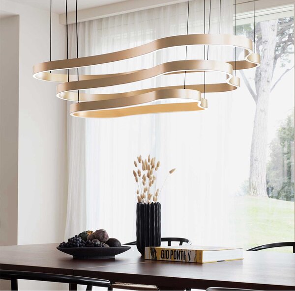 Ideal lux Waves LED závěsné svítidlo Bílá942mm