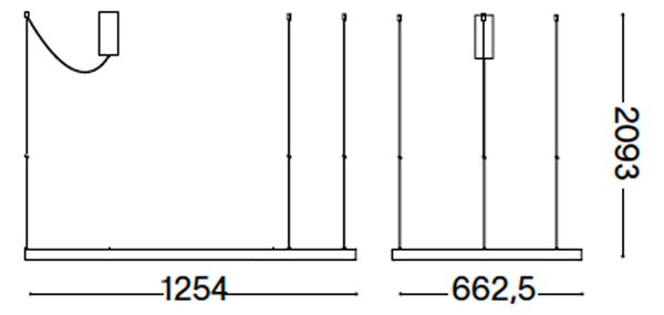Ideal lux Waves LED závěsné svítidlo Bílá942mm