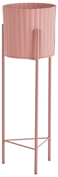 Sada 2 vyvýšených květináčů SAXIFRAGA 18/20 cm Kov Růžová