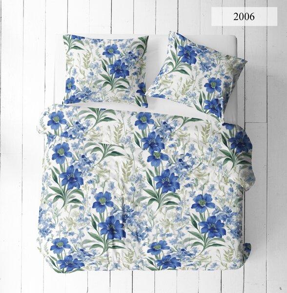 Bavlněná látka 100% bavlny, 125 g/m², šíře 160 cm, kytičky na bílém