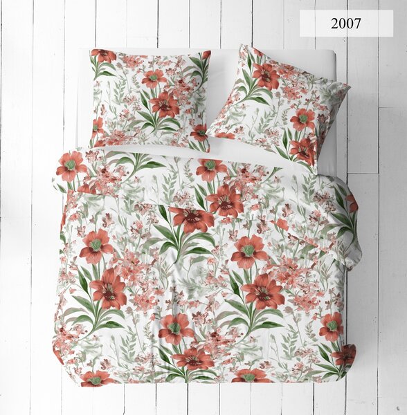 Bavlněná látka 100% bavlny, 125 g/m², šíře 160 cm, kytičky na bílém