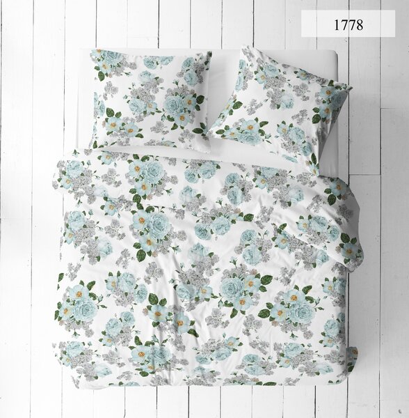 Bavlněná látka 100% bavlny, 125 g/m², šíře 160 cm, kytičky na bílém