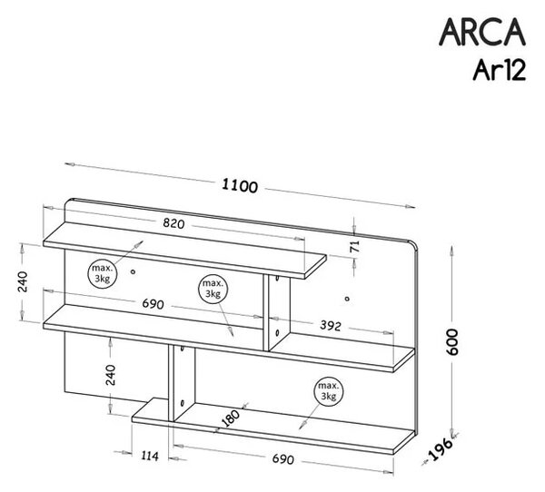 Dolmar Závěsný panel Arca AR12