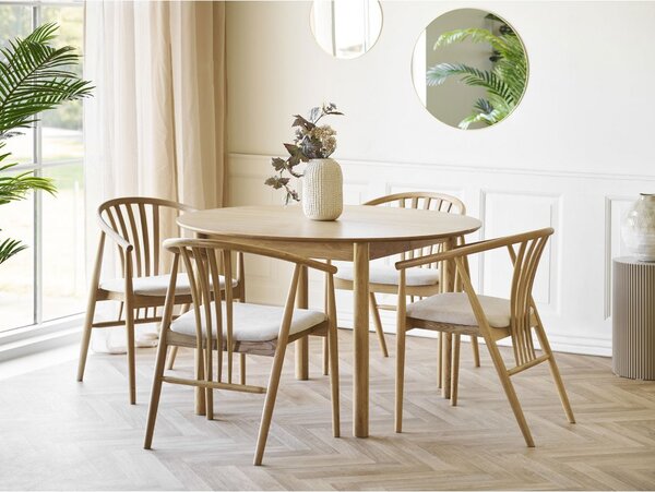Bundaberg jídelní stůl, dubová dýha, 120/170/220 × 120 × 75 cm – House Nordic