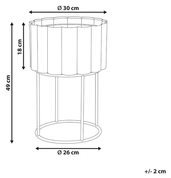 Květináč na stojanu GANTIANELLA 30 cm Kov Pastelově růžová
