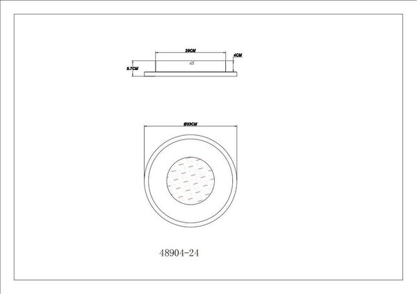 STROPNÍ LED SVÍTIDLO, 33/5,7 cm Globo - Online Only svítidla, Online Only