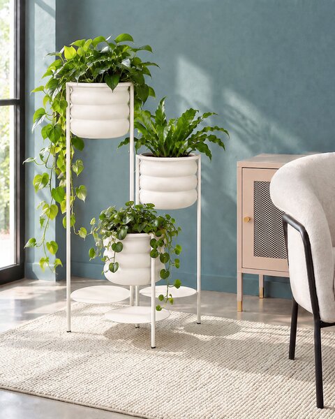Květináč na stojanu ERYNGIUM 20 cm Kov Pastelově růžová