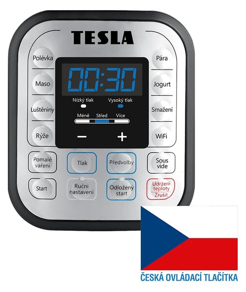 TESLA EliteCook K70 WiFi Duo - multifunkční elektrický tlakový hrnec a horkovzdušná fritéza