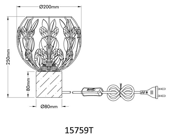 STOLNÍ LAMPA, E27, 20/25 cm Globo - Online Only svítidla, Online Only