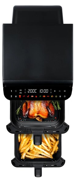 TESLA AirCook DualZone Q670 XXL - multifunkční duální digitální horkovzdušná fritéza