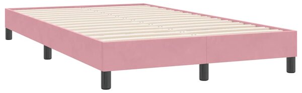Box spring postel s matrací růžová 120x220 cm samet 3316640