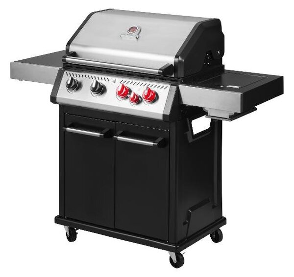 Grillmeister Plynový gril 4+1 boční keramický hořák 800 °C Memphis, 19,7 kW (100400068)