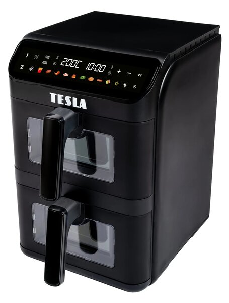 TESLA AirCook DualZone Q670 XXL - multifunkční duální digitální horkovzdušná fritéza