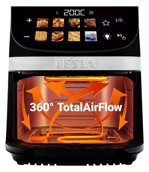 TESLA AirCook DualHeat QD73 XXL - multifunkční digitální horkovzdušná fritéza