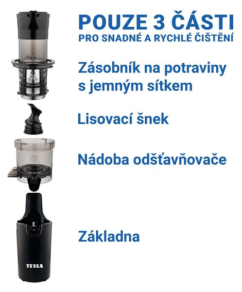 TESLA SlowJuicer SJ500 XL - nízkootáčkový šnekový odšťavňovač