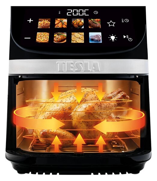 TESLA AirCook DualHeat QD73 XXL - multifunkční digitální horkovzdušná fritéza