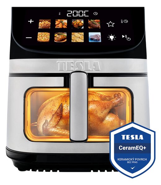 TESLA AirCook DualHeat QD73 XXL - multifunkční digitální horkovzdušná fritéza