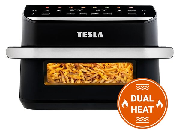 TESLA AirCook DualHeat QD575 XXL - multifunkční duální digitální horkovzdušná fritéza