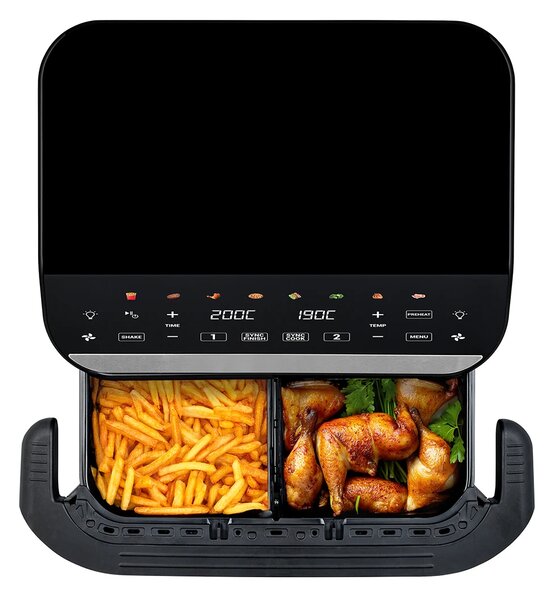 TESLA AirCook DualHeat QD575 XXL - multifunkční duální digitální horkovzdušná fritéza
