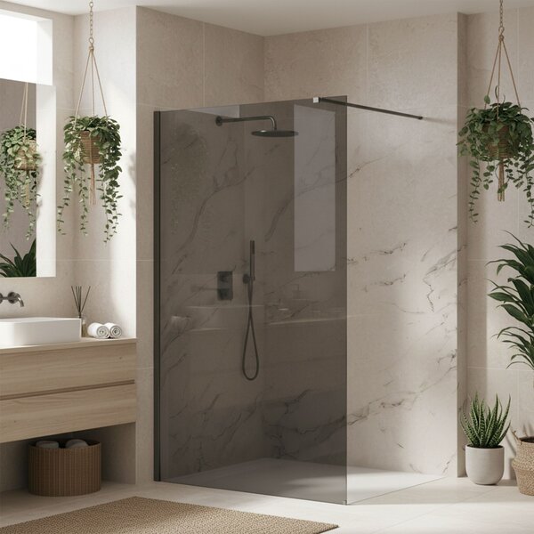 Sprchová zástěna Rea Flexi Grey / Titan 80