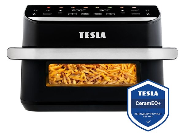 TESLA AirCook DualHeat QD575 XXL - multifunkční duální digitální horkovzdušná fritéza