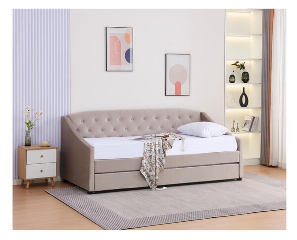 Rozkládací postel 90 cm Asesorar (hnědošedá)