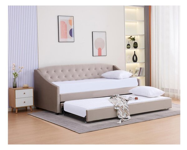 Rozkládací postel 90 cm Asesorar (hnědošedá)