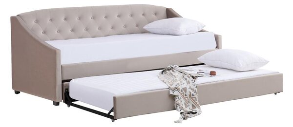 Rozkládací postel 90 cm Asesorar (hnědošedá)