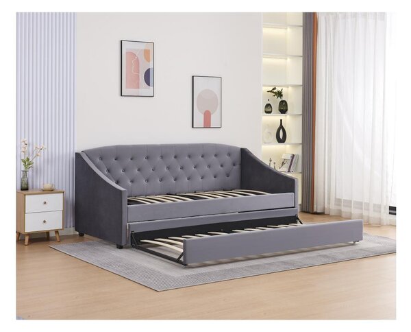 Rozkládací postel 90 cm Asesorar (šedá)