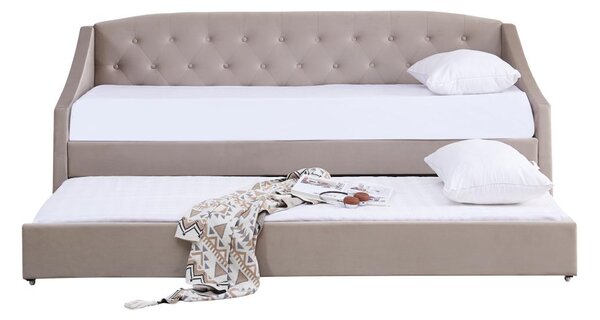 Rozkládací postel 90 cm Asesorar (hnědošedá)