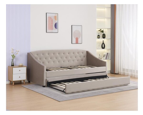 Rozkládací postel 90 cm Asesorar (hnědošedá)