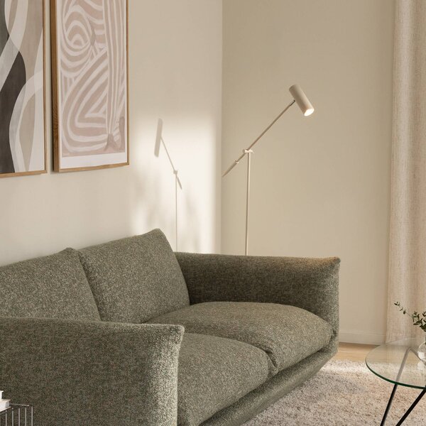 Globen Lighting Stojací lampa Hubble READ, béžová, kov, Krémová / jantar, Obývací pokoj / jídelna, kov, Skandinávský, stojací lampa
