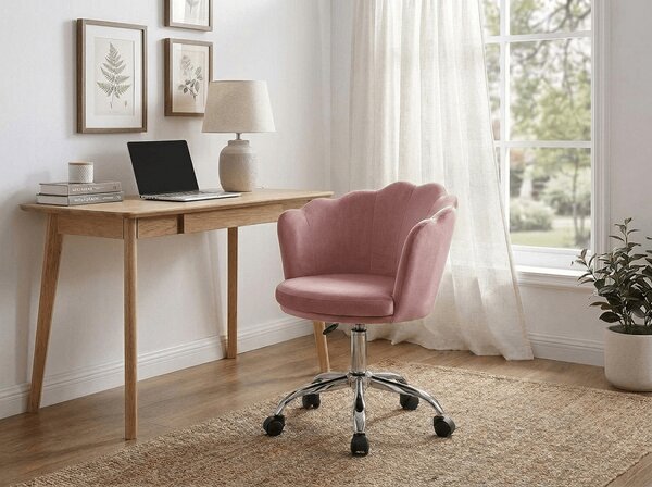 Kancelářské křeslo ROSE VELVET, starorůžové