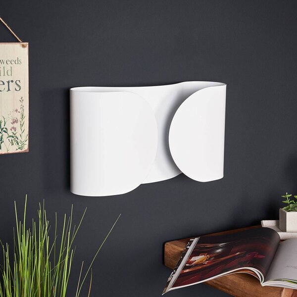 FLOS Nástěnné světlo Foglio, bílé, stmívatelný, Bílá / opál, Obývací pokoj / jídelna, kov, Design