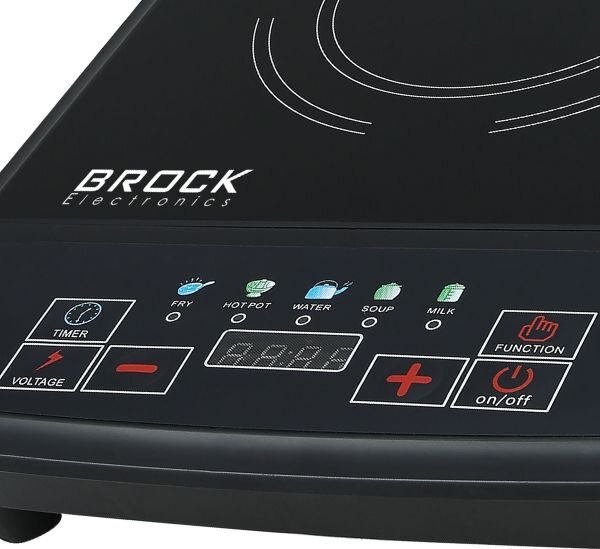 Elektrický indukční vařič Brock, 1 plotýnka 25cm, 2000W, digitální, barevné ikony