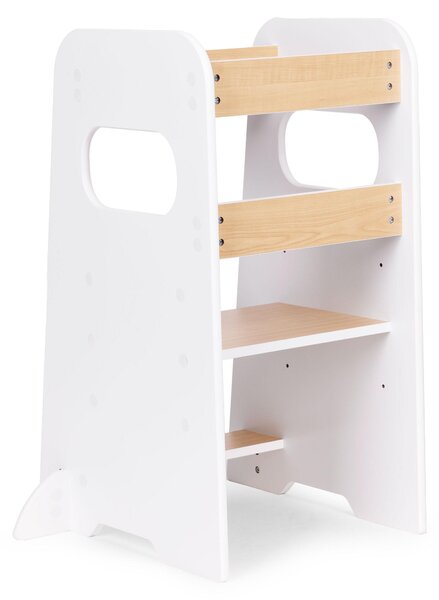 ECOTOYS FH-KF230092 Montessori učicí věž s nastavitelnou podestou 23 - 43 cm, bílá