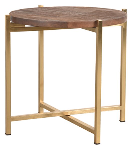 LABEL51 Rohový stůl Side table Dox - Espresso - Mango wood