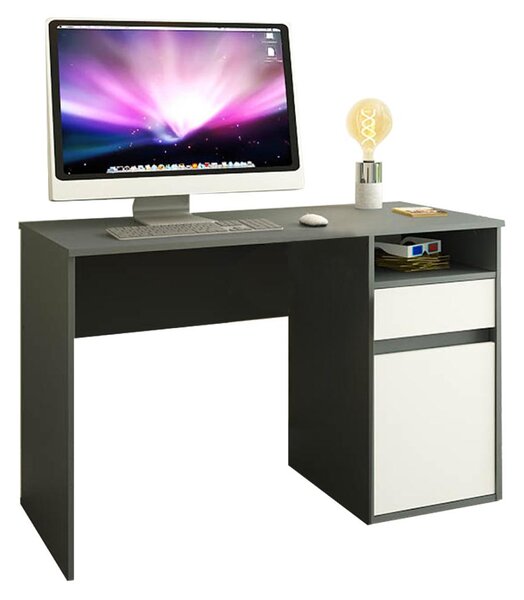 PC stolek Bolegy (grafit + bílá)