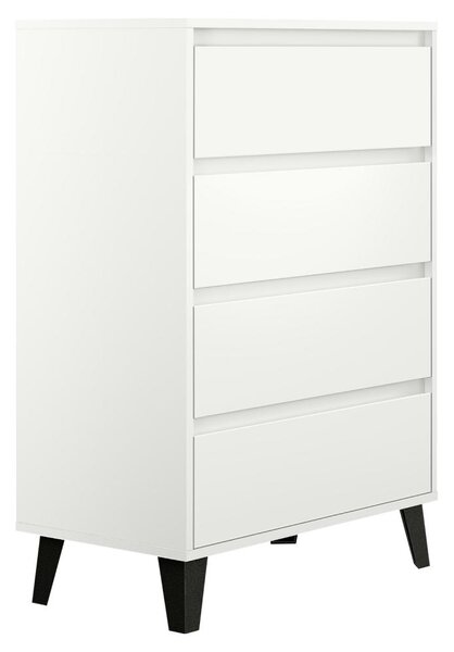 Komoda Brisas 4 (bílá + černá)