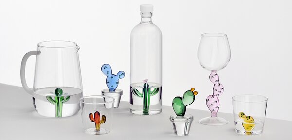 Ichendorf Milano designové karafy Desert Plants Bottle with Cactus