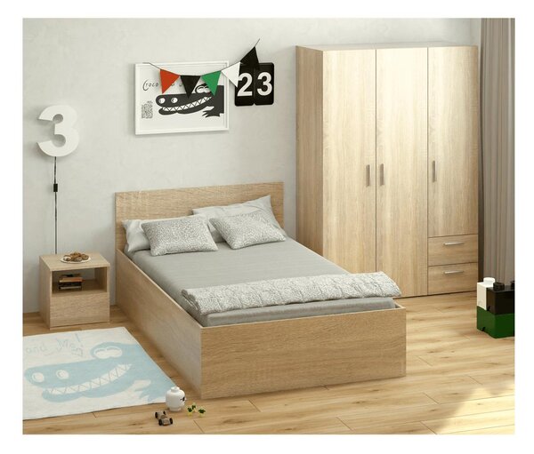 Jednolůžková postel 120 cm Discutibles (dub sonoma) (s roštem) (s úl. prostorem)