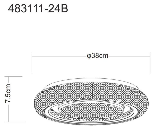 STROPNÍ LED SVÍTIDLO, 38/7,5 cm Globo - Online Only svítidla, Online Only