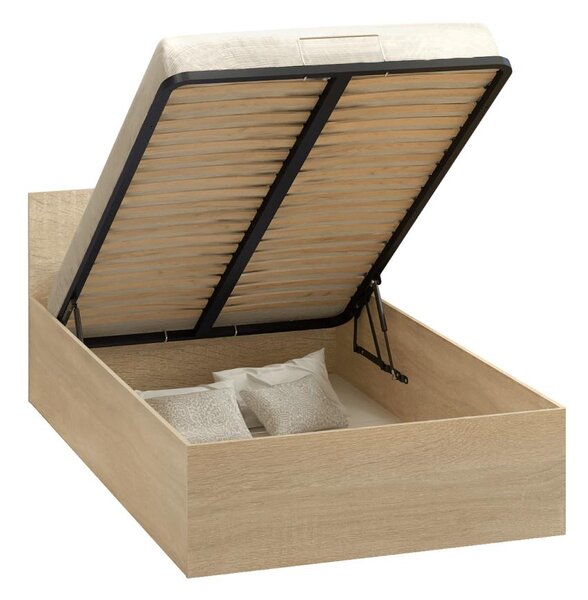 Jednolůžková postel 120 cm Discutibles (dub sonoma) (s roštem) (s úl. prostorem)