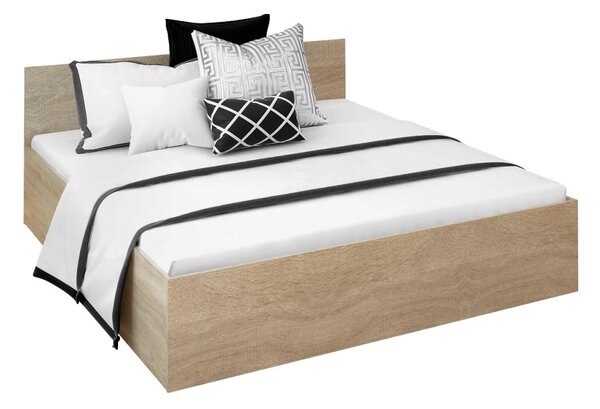 Manželská postel 180 cm Discutibles (dub sonoma) (s roštem) (s úl. prostorem)