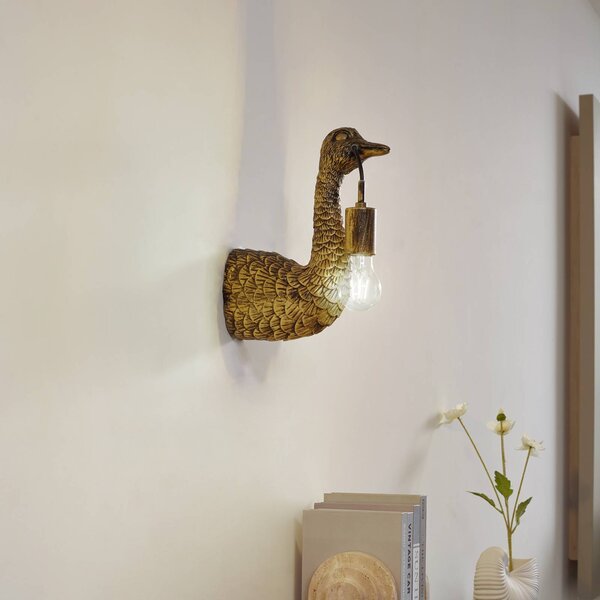 Lindby Nástěnné svítidlo Nirvathia, kytice, mosazná barva, kov, stmívatelný, Mosaz / zlato, Obývací pokoj / jídelna, kov, Design