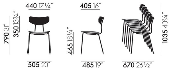 Vitra designové židle Moca