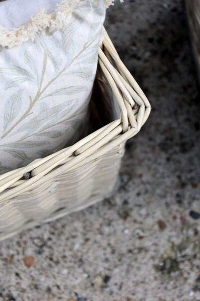 Proutěný koš na kolečkách French Basket Nature Menší